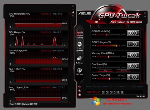 截圖 ASUS GPU Tweak Windows 7