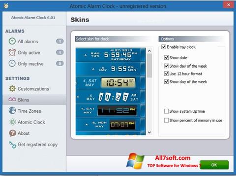 截圖 Atomic Alarm Clock Windows 7