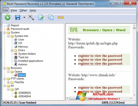 截圖 Multi Password Recovery Windows 7