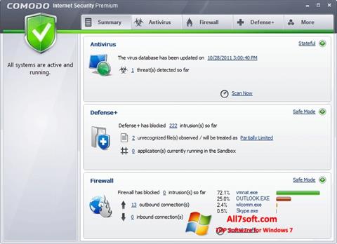 截圖 Comodo Internet Security Premium Windows 7