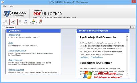 截圖 PDF Unlocker Windows 7