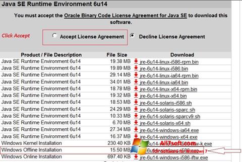 截圖 Java Runtime Environment Windows 7