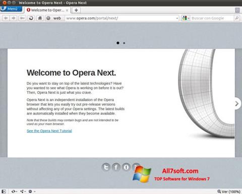 截圖 Opera Developer Windows 7