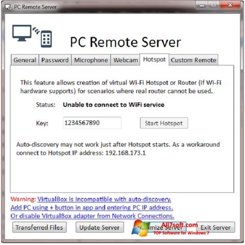 截圖 PC Remote Server Windows 7