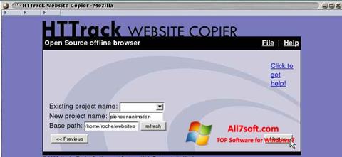 截圖 HTTrack Website Copier Windows 7