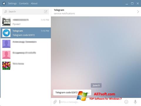 截圖 Telegram Desktop Windows 7