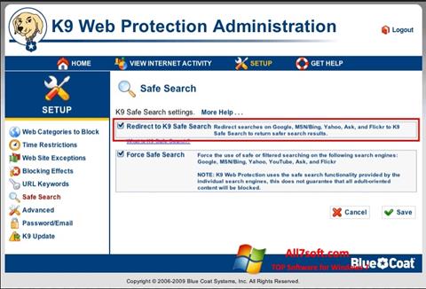 截圖 K9 Web Protection Windows 7