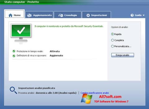 截圖 Microsoft Security Essentials Windows 7