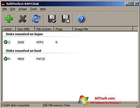 截圖 SoftPerfect RAM Disk Windows 7