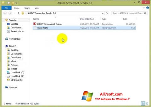截圖 ABBYY Screenshot Reader Windows 7