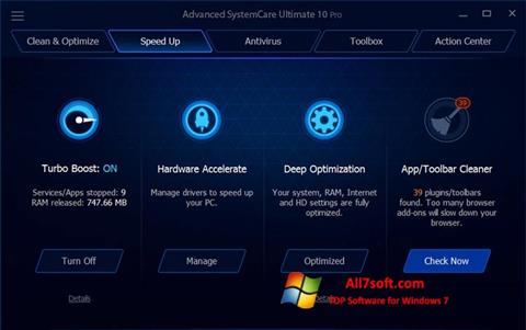 截圖 Advanced SystemCare Ultimate Windows 7