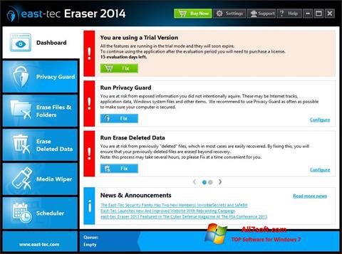 截圖 East Tec Eraser Windows 7