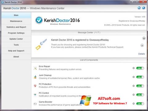 截圖 Kerish Doctor Windows 7