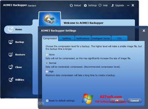 截圖 AOMEI Backupper Windows 7