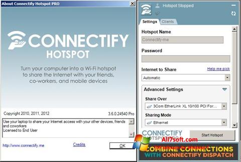 截圖 Connectify Hotspot PRO Windows 7
