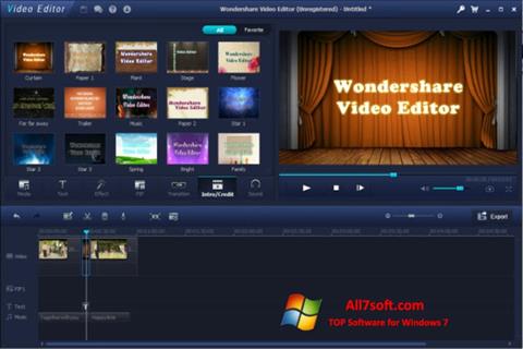 截圖 Wondershare Video Editor Windows 7