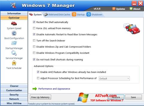 截圖 Windows 7 Manager Windows 7