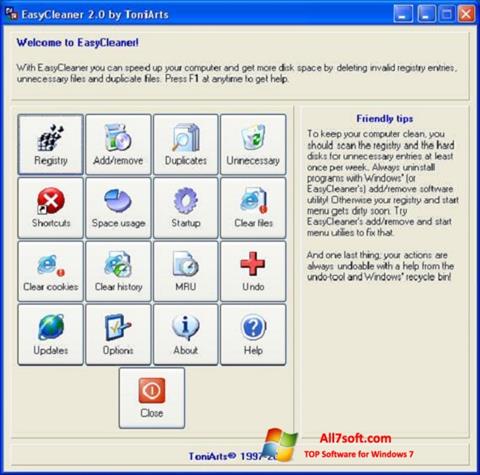 截圖 EasyCleaner Windows 7