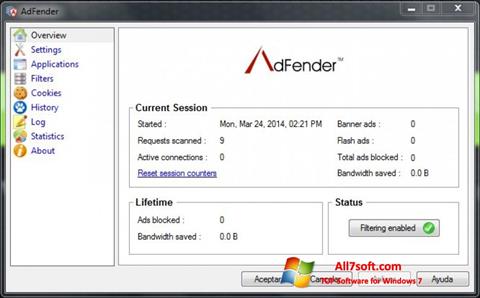 截圖 AdFender Windows 7