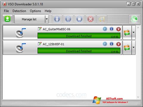 截圖 VSO Downloader Windows 7
