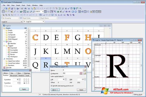 截圖 Font Creator Windows 7