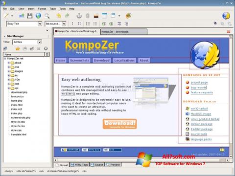 截圖 KompoZer Windows 7