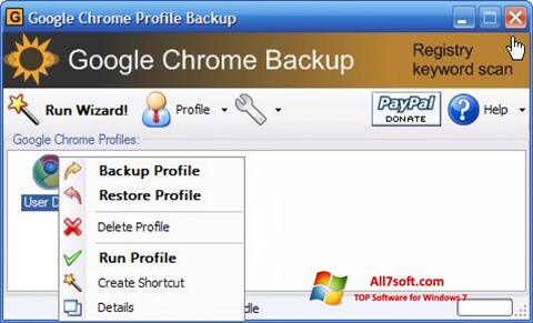 截圖 Google Chrome Backup Windows 7