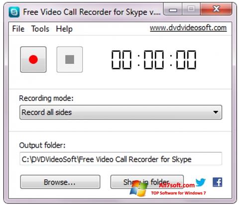 截圖 Free Video Call Recorder for Skype Windows 7