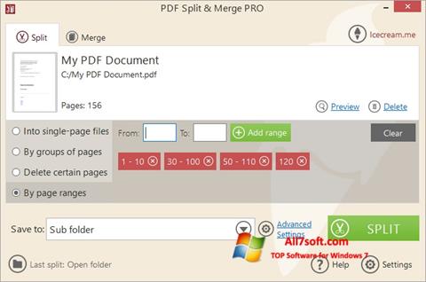 截圖 PDF Split and Merge Windows 7