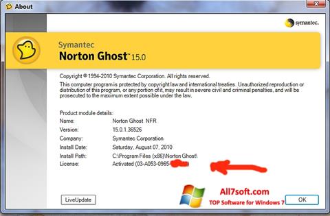 截圖 Norton Ghost Windows 7