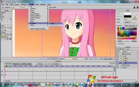 截圖 Anime Studio Windows 7