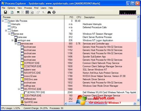 截圖 Process Explorer Windows 7