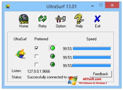 截圖 UltraSurf Windows 7