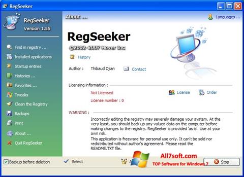 截圖 RegSeeker Windows 7