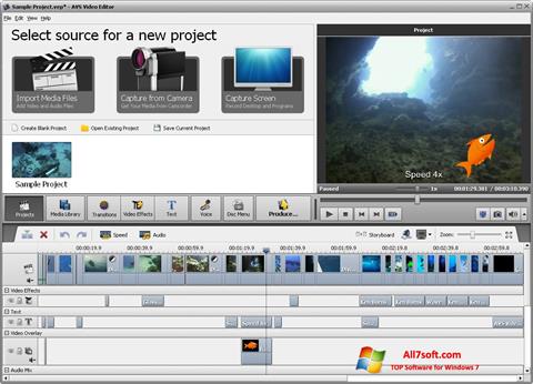 截圖 AVS Video Editor Windows 7