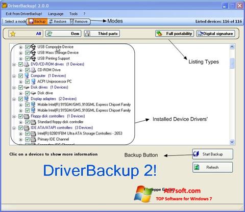 截圖 Driver Backup Windows 7